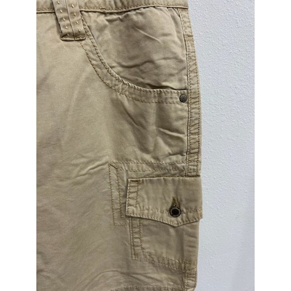 Faded Glory Womens Plus Cargo Skirt 20W Valley Tan Cotton Casual Utility Style - Picture 4 of 10